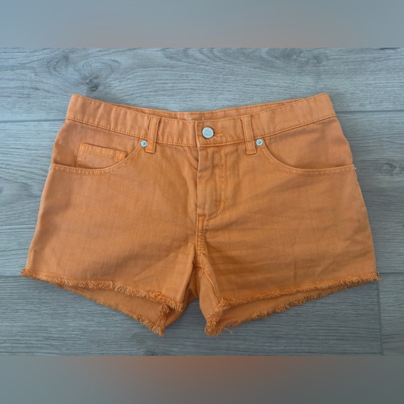 LONDONJEAN Vibrant Orange Jean Shorts 🩳 100% COTTON. - Picture 1 of 7